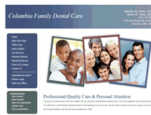 Tablet Screenshot of columbiafamilydentalcare.com